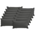 vidaXL Poťah na podložku 12 ks HOUTEN Antracitová 40 x 80 cm Polyester