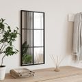 vidaXL Nástenné zrkadlo čierne 30x60 cm obdĺžnikové železné