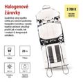 Žiarovka halogenová EMOS ZE0304 / JC 25W G9 teplá biela 300°C