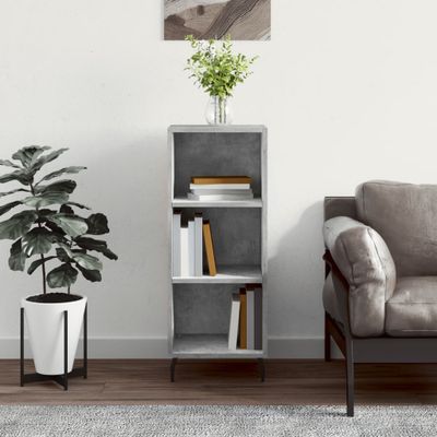 vidaXL Komoda betónovo sivá 34,5x32,5x90 cm kompozitné drevo