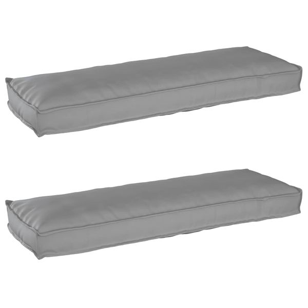 vidaXL Sada vankúšov na palete 2 pcs Sivá 120 x 40 x 8 cm