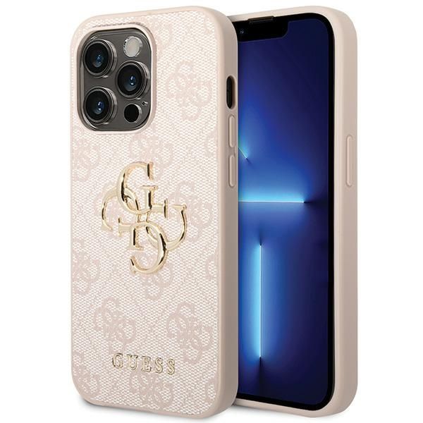 Puzdro Guess pre iPhone 15 Pro 6,1" GUHCP15L4GMGPI ružová HC PU koža 4G Metal Logo