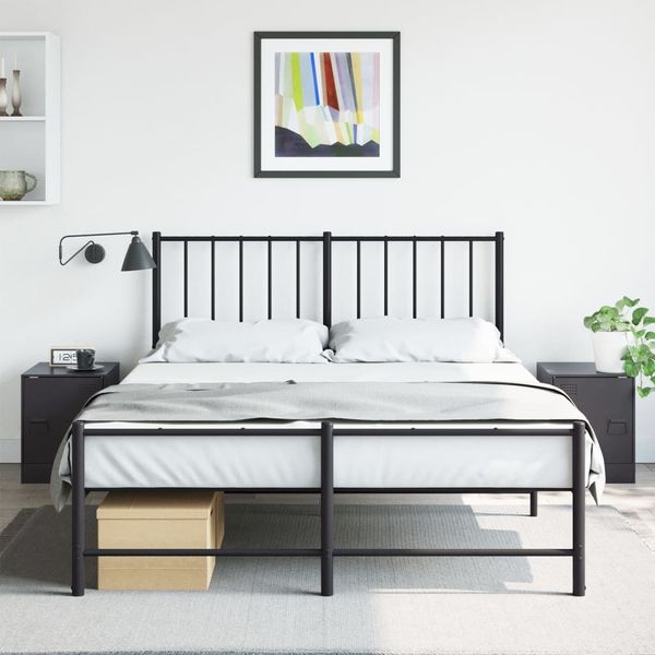 vidaXL Nočné stolíky 2 ks čierne 34,5x39x44 cm oceľ