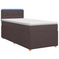 vidaXL Posteľ boxspring s matracom Tmavohnedá 80 x 200 cm Látka