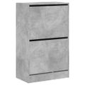 vidaXL Botník betónovo sivý 60x34x96,5 cm kompozitné drevo