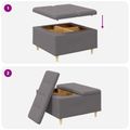 vidaXL Ottoman s Úložným Priestorom Biely 80 x 80 x 45 cm Umelá koža