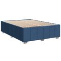 vidaXL LED boxspring posteľ s matracom Modrá 140 x 200 cm Látka