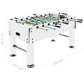 vidaXL Stolný futbal oceľ 60 kg 140x74,5x87,5 cm biely