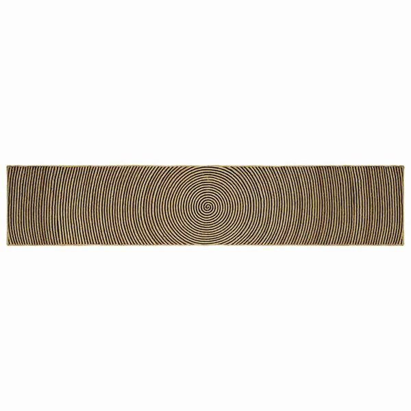 vidaXL Kusové koberce Čierna 80 x 400 cm Juta