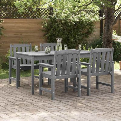 vidaXL Záhradná stolička 4 pcs Svetlosivá 65.5 x 59 x 88 cm Polyetylén