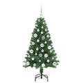 vidaXL Umelý vianočný stromček Zelená 120 cm PVC a Oceľ a Plast
