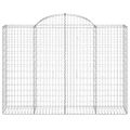 vidaXL Oblúkové gabionové koše 14 ks 200x50x140/160 cm pozink. železo