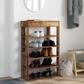 vidaXL Regál na topánky staré drevo 60x30x98 cm spracované drevo