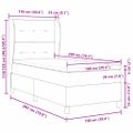 vidaXL Posteľ s pružinovým rámom Sivohnedá 200 x 100 cm látka