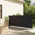 vidaXL Zaťahovacia bočná markíza čierna 100x300 cm