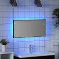 vidaXL Zrkadlo Čierny dub 80 x 37 cm Sklo a inžinierske drevo