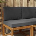 vidaXL Vankúš na vonkajšiu pohovku Polyester Antracitová 60 x 60 cm