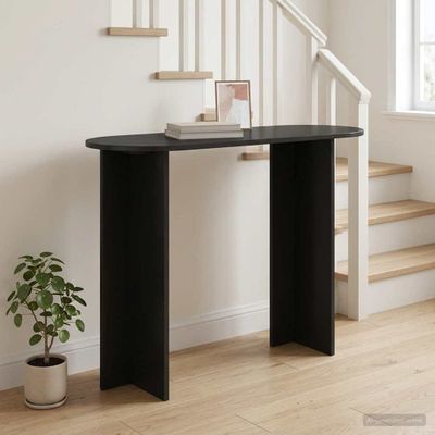vidaXL Konzolový stôl Čierny dub 100 x 39,5 x 75 cm Kompozitné drevo