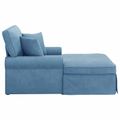 vidaXL Pufa s sukňou 3 ks Modrá Kordúrová tkanina 91 x 157 x 91 cm