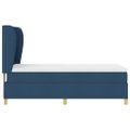 vidaXL Posteľ s pružinovým rámom s matracmi Modrá 200 x 80 cm látka