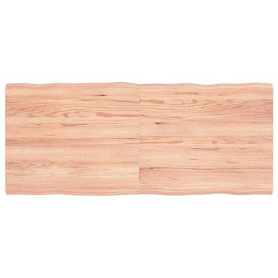 vidaXL Stolová doska svetlohnedá 140x60x(2-4)cm ošetrený masív hrany