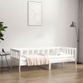 vidaXL Denná posteľ s matracom biela 80x200 cm masívna borovica