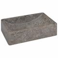 vidaXL Umývadlo 45x30x12 cm, mramor, lesklé sivé