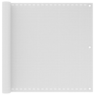 vidaXL Balkónová markíza z HDPE, 90x600 cm, biela