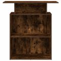 vidaXL Recepčný stôl dymový dub 100x40x104 cm kompozitné drevo