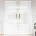 vidaXL Voile záclona 2 ks Biela 245 x 140 cm Polyester