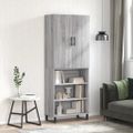 vidaXL Vysoká skrinka sivý dub sonoma 69,5x34x180 cm spracované drevo