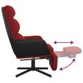 vidaXL Relaxačné kreslo s podnožkou vínovo-červené látka