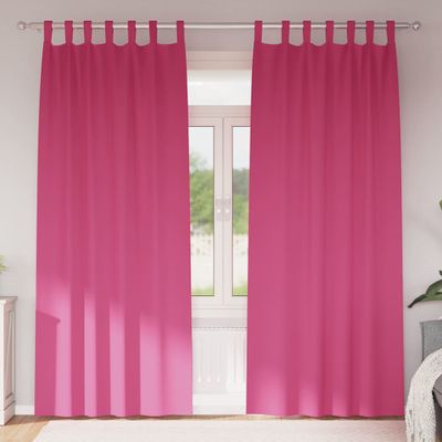 vidaXL Záclony na zatemnenie s krúžkami 2 pcs Jasná ružová