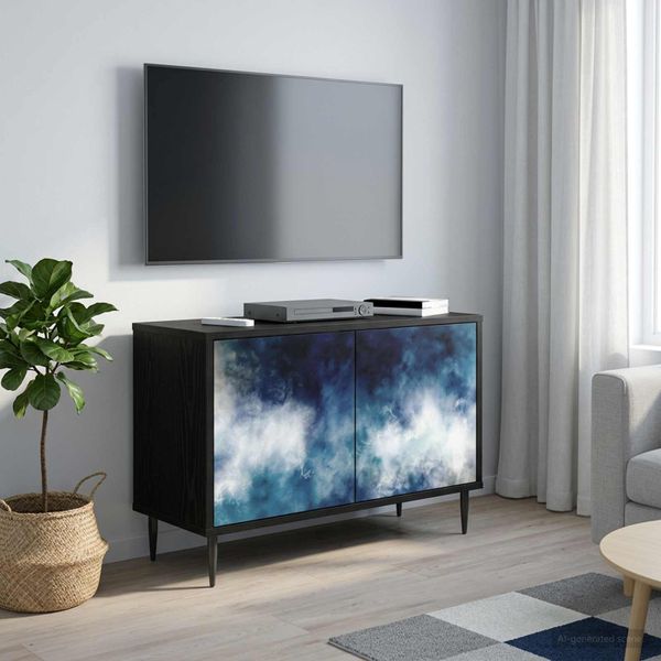 vidaXL TV skrinka RAALTE 69 x 33 x 50,5 cm Čierny dub Kompozitné drevo