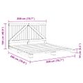 vidaXL Posteľný rám s čelom 200x200 cm masívna borovica