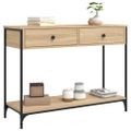 vidaXL Konzolový stolík dub sonoma 100x34,5x75 cm kompozitné drevo