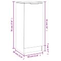 vidaXL Komody 2 ks biele 30x30x70 cm spracované drevo