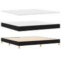 vidaXL Posteľ s pružinovým rámom s vankúšom Čierna 200 x 200 cm látka