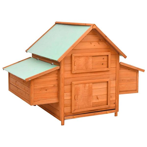 vidaXL Kurín 150x96x110 cm masívne jedľové drevo