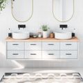 vidaXL Kúpeľňová doska 180x40x(2-6) cm, neošetrený masív
