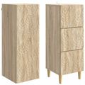 vidaXL Sada skríň 2 ks 33 x 34,5 x 90 cm Kompozitné drevo Dub sonoma