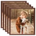 vidaXL Fotorámiky na stôl, koláž 5 ks, hnedé 30x30 cm, MDF
