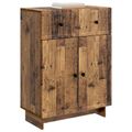 vidaXL Servírovacia skriňa Staré drevo 66 x 34,5 x 90 cm