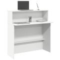 vidaXL Recepčný pult biely 100x50x103,5 cm, umelé drevo