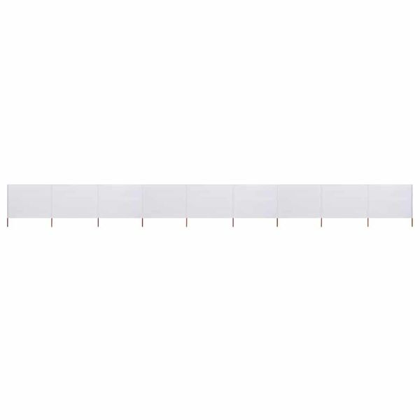 vidaXL 9-panelová zábrana proti vetru látková 1200x160 cm piesková a biela
