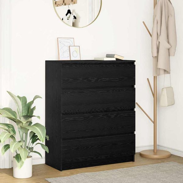vidaXL Komoda dub čierny 80x35x99 cm spracované drevo