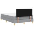 vidaXL LED box s pružinami s vankúšom Svetlosivá 120 x 200 cm látka