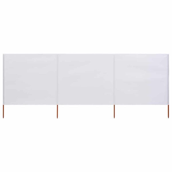 vidaXL 3-panelová zábrana proti vetru látková 400x160 cm piesková a biela