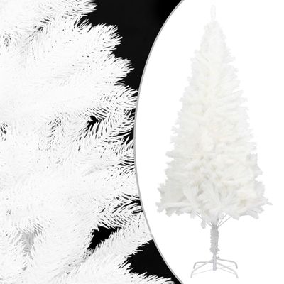 vidaXL Umelý vianočný stromček, realistické ihličie, biely 150 cm
