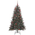 vidaXL Umelý vianočný stromček Zelená 150 cm PVC, plast a oceľ